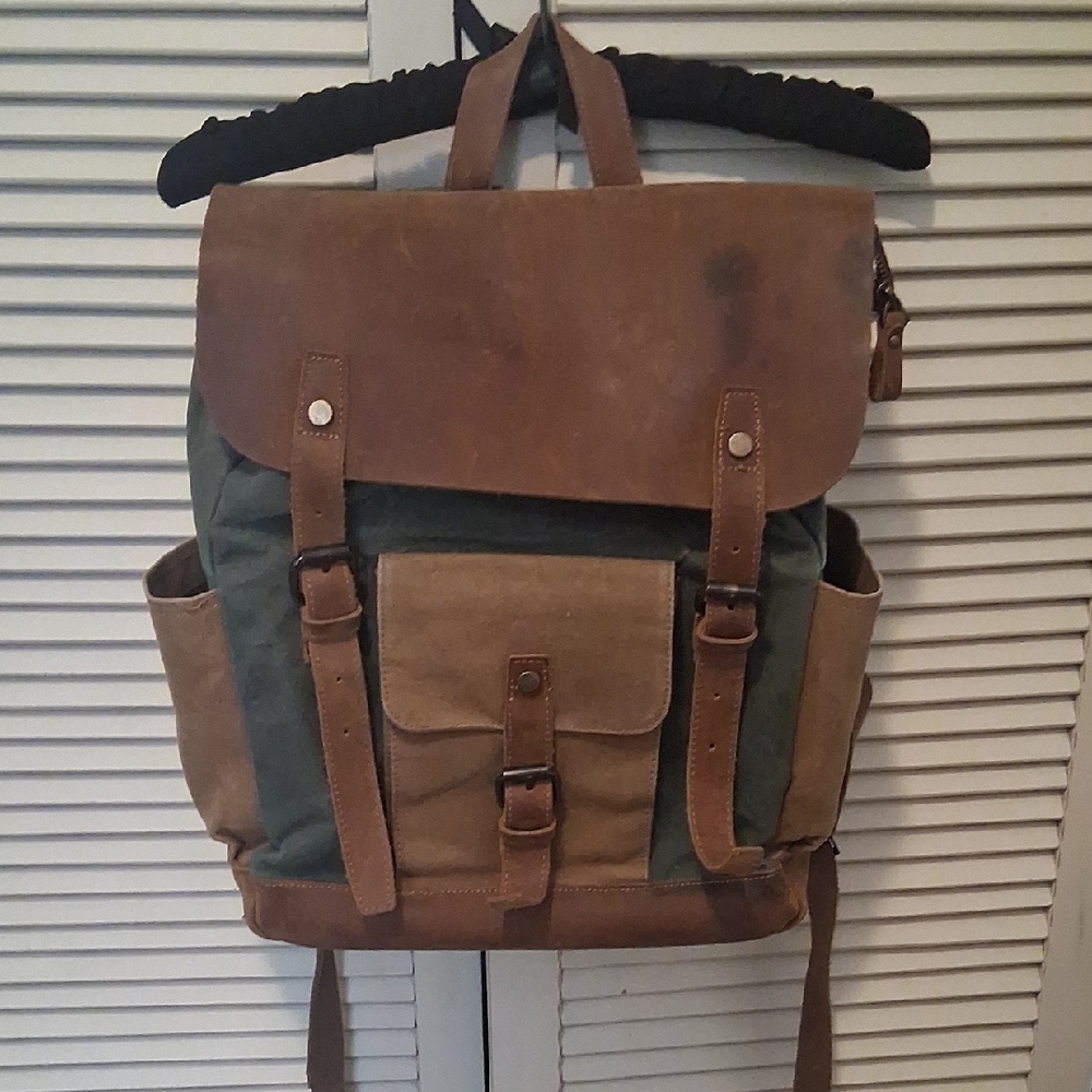 Brown and Gray Backpack